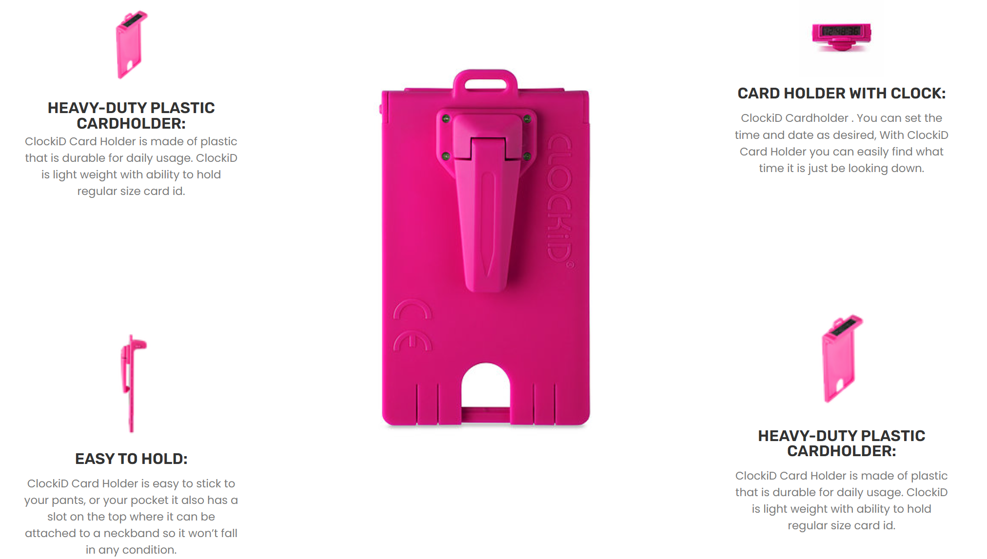 <span>ClockiD®</span>  Designed for doers. Built for your busy day.