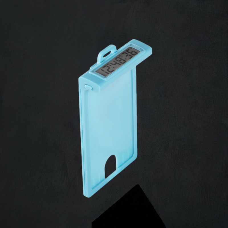 Lanyard id card holder with intigrated digial clock