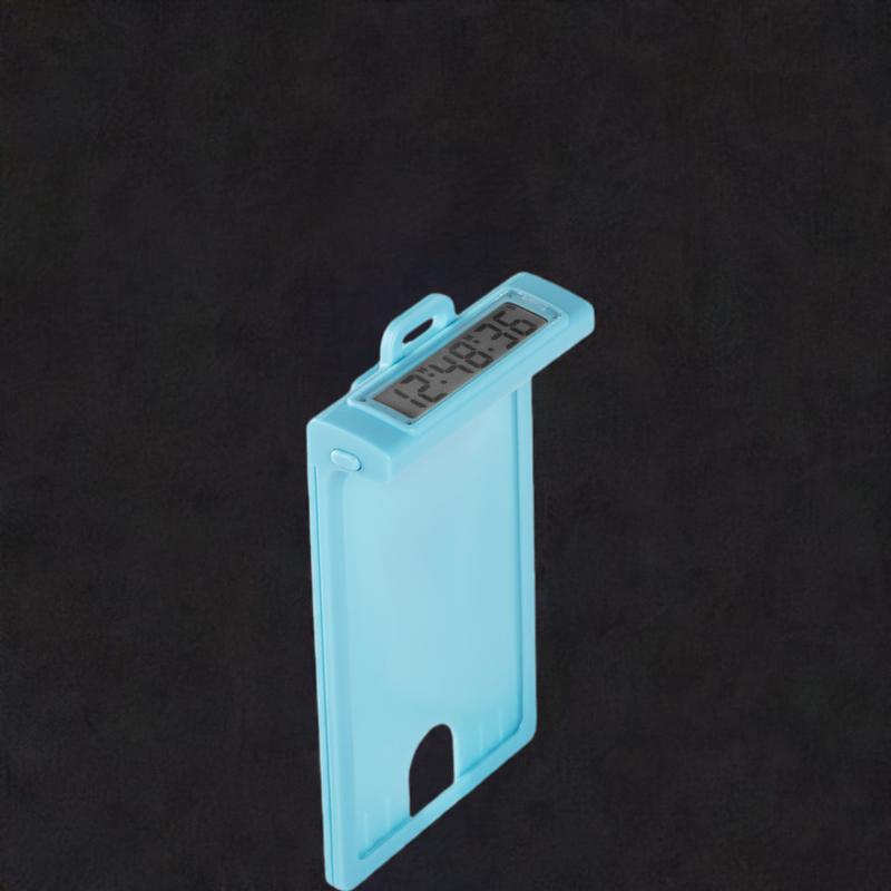 Lanyard id card holder with intigrated digial clock